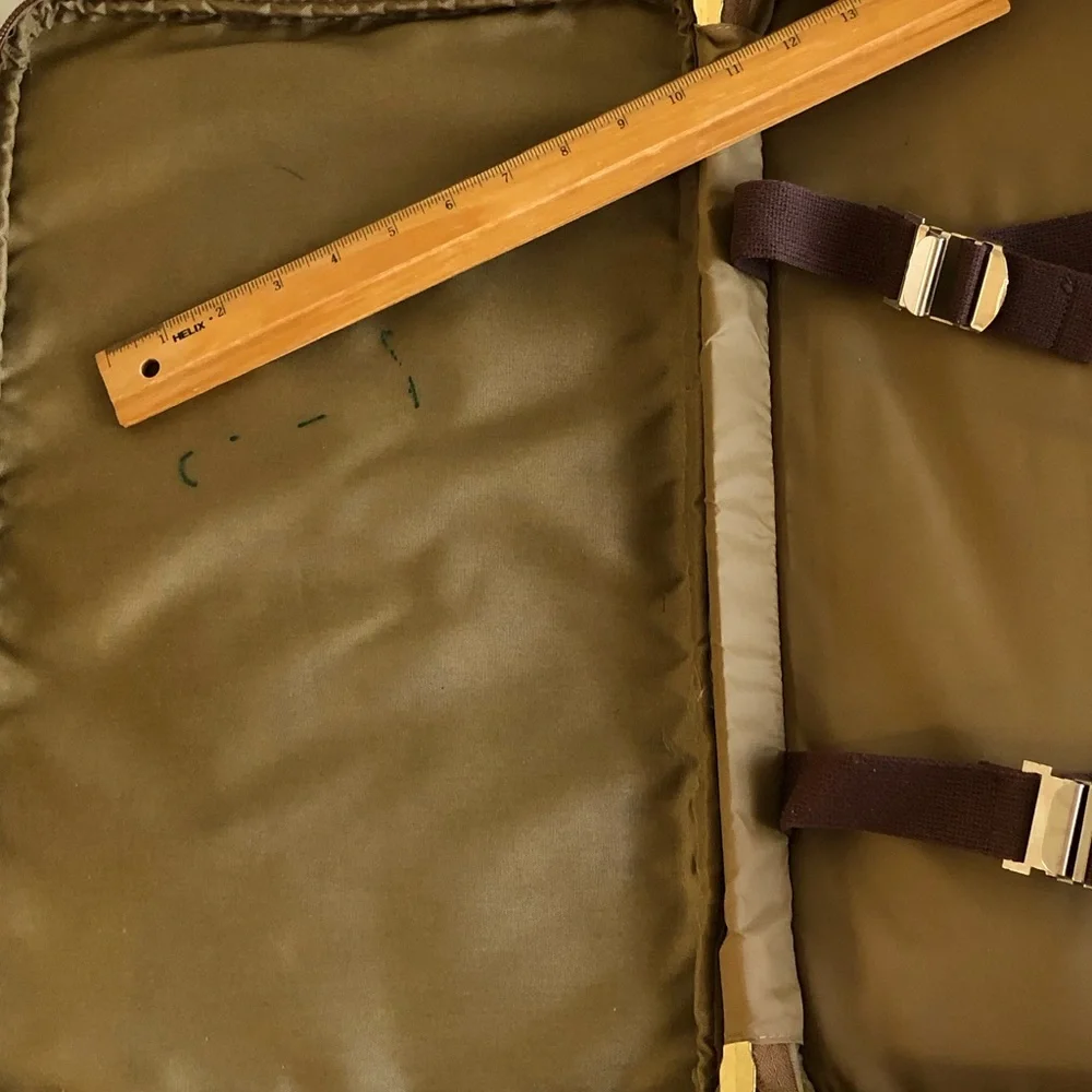 Vintage Hartmann Nylon & Leather Carry On Luggage w/Adjustable Shoulder Strap